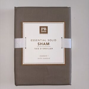 Pottery Barn NWT PB Teen Essential Solid Sham Standard Khaki Cotton NEW